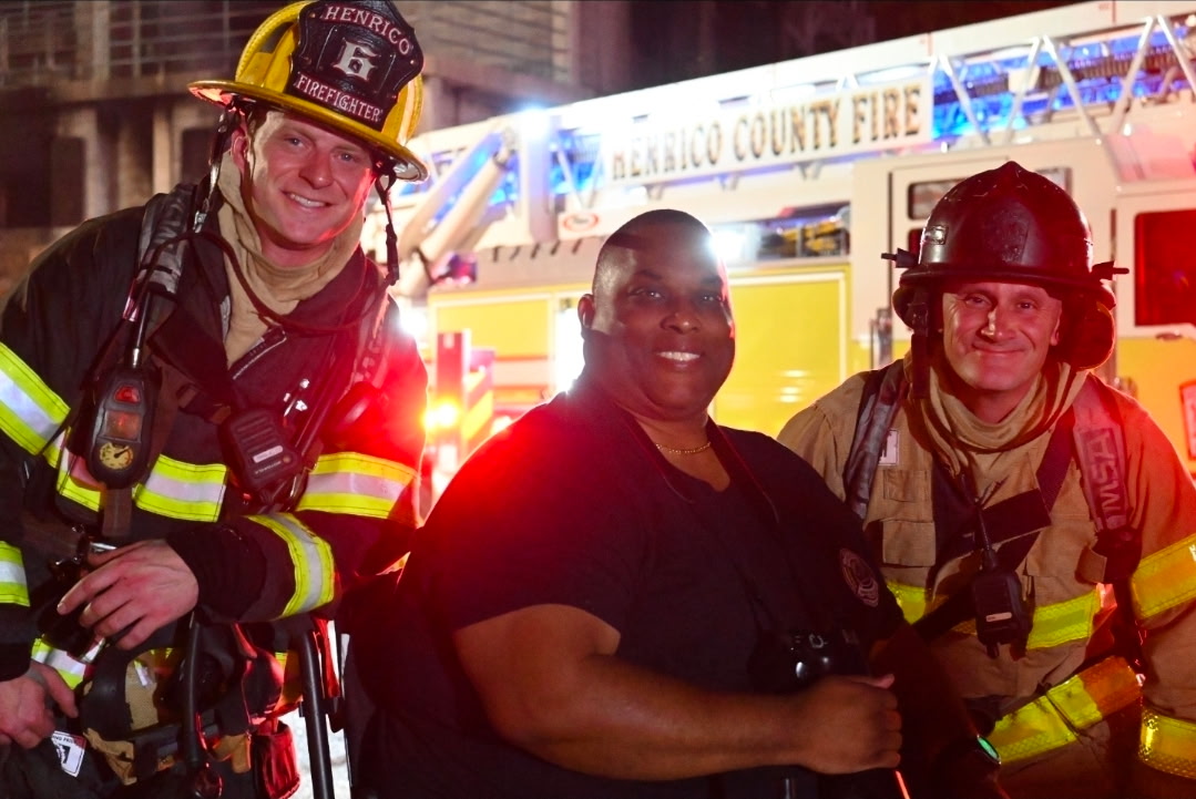 Henrico County firefighters with Faces of Heroes